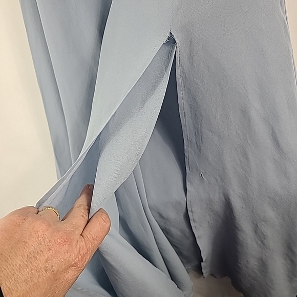 Reformation Evelyn One Shoulder Maxi Dress Light Blue Size 0 - Picture 9 of 9